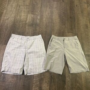 PGA Tour Gray Checkered and O’neil Gray Golf Shorts